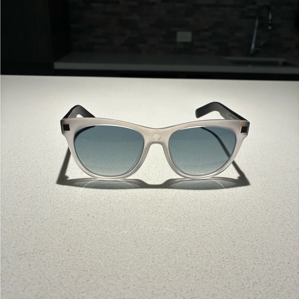 Men's Krizia Black & Frosted/Clear Frame Sunglasses